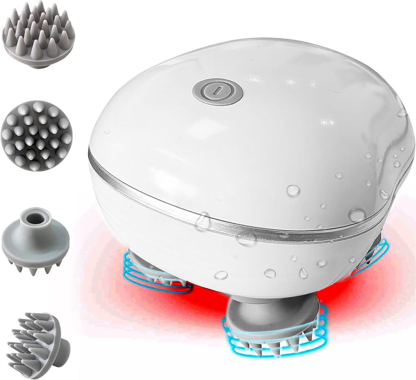 Smart Scalp Massager | Rechargeable & Portable Head Massager with 4 Rotating Nodes for Hair Growth, Relaxation & Stress Relief Massager